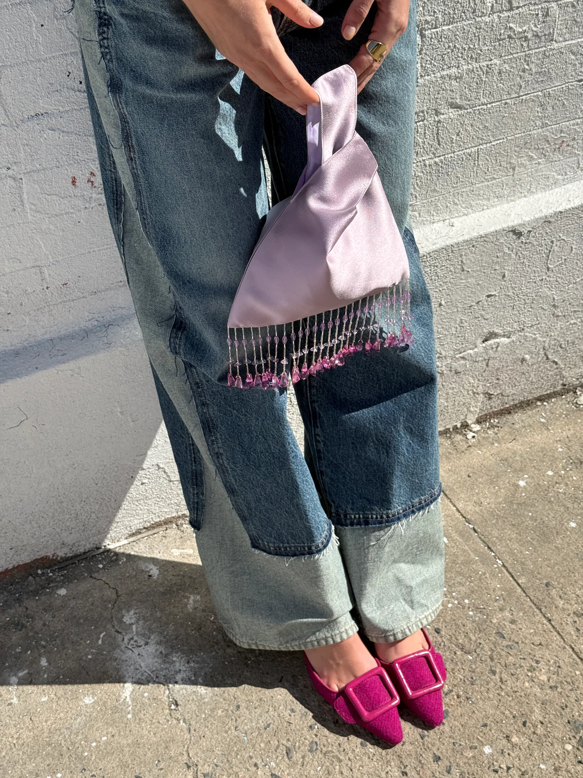 Tassel Japanese knot bag