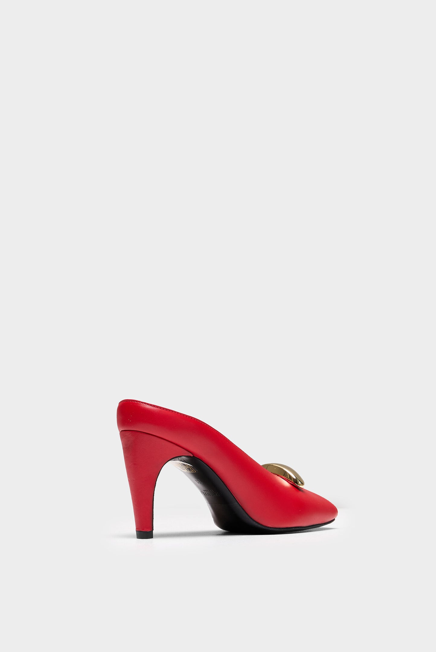 80mm Red Leather Clogs