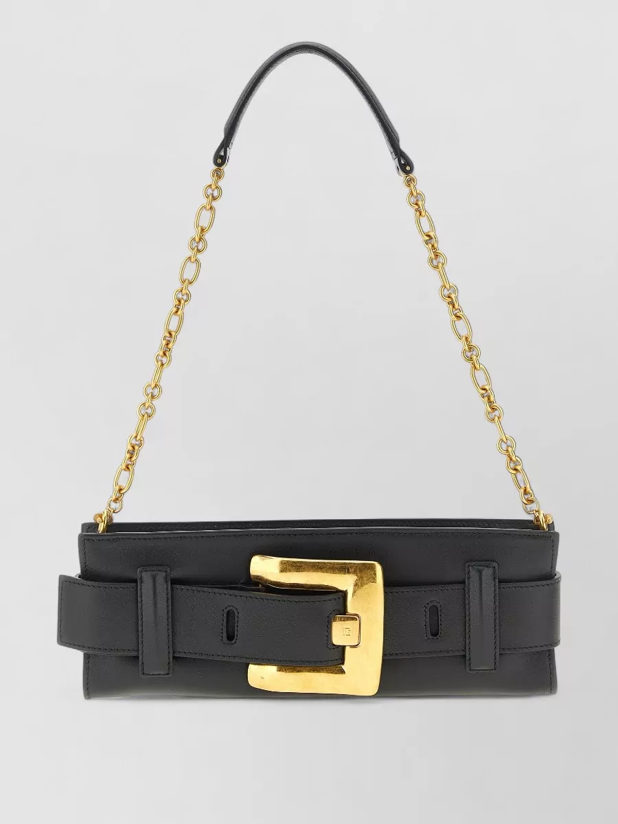 Belt-Style Calfskin Clutch