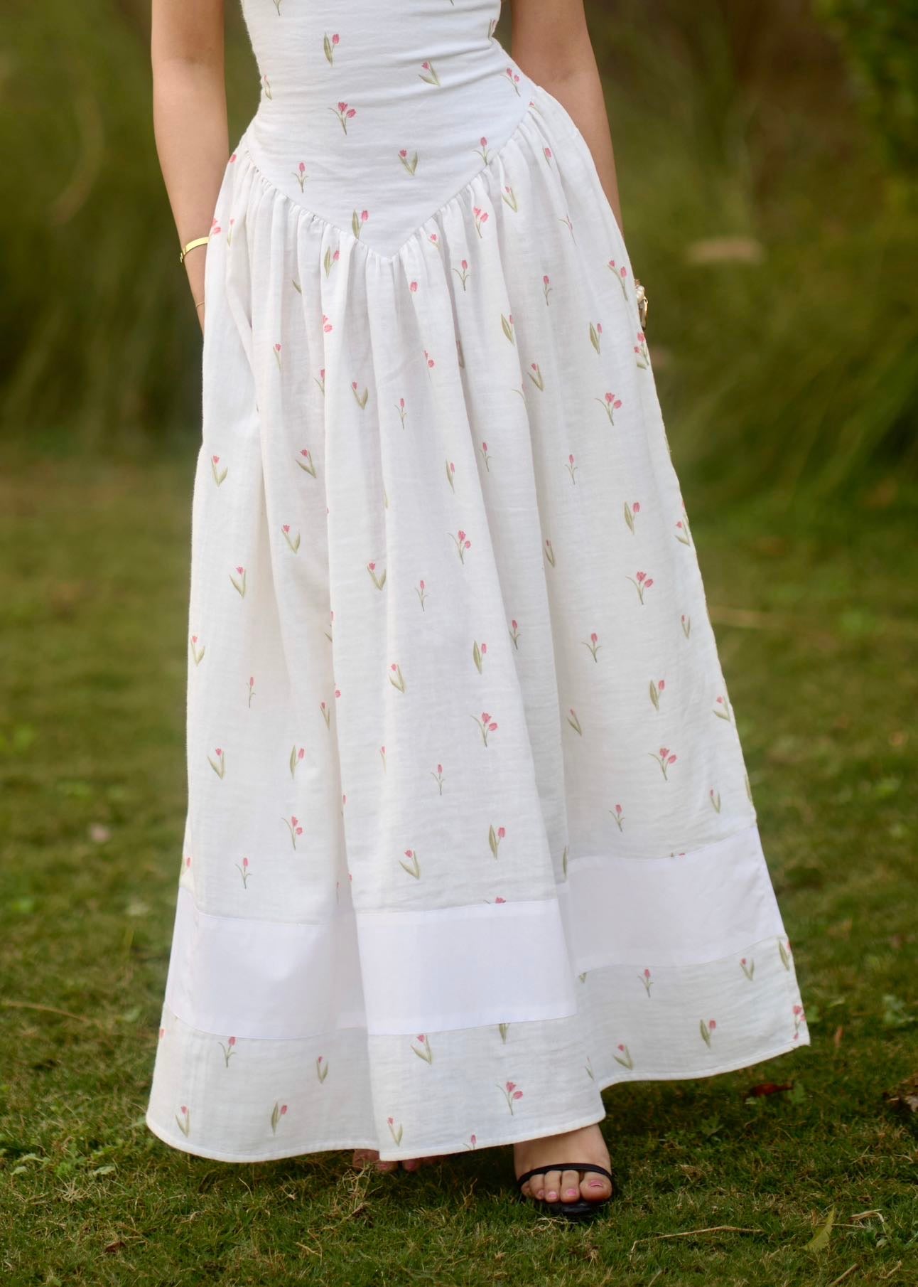 Tulip Lace Up Dress