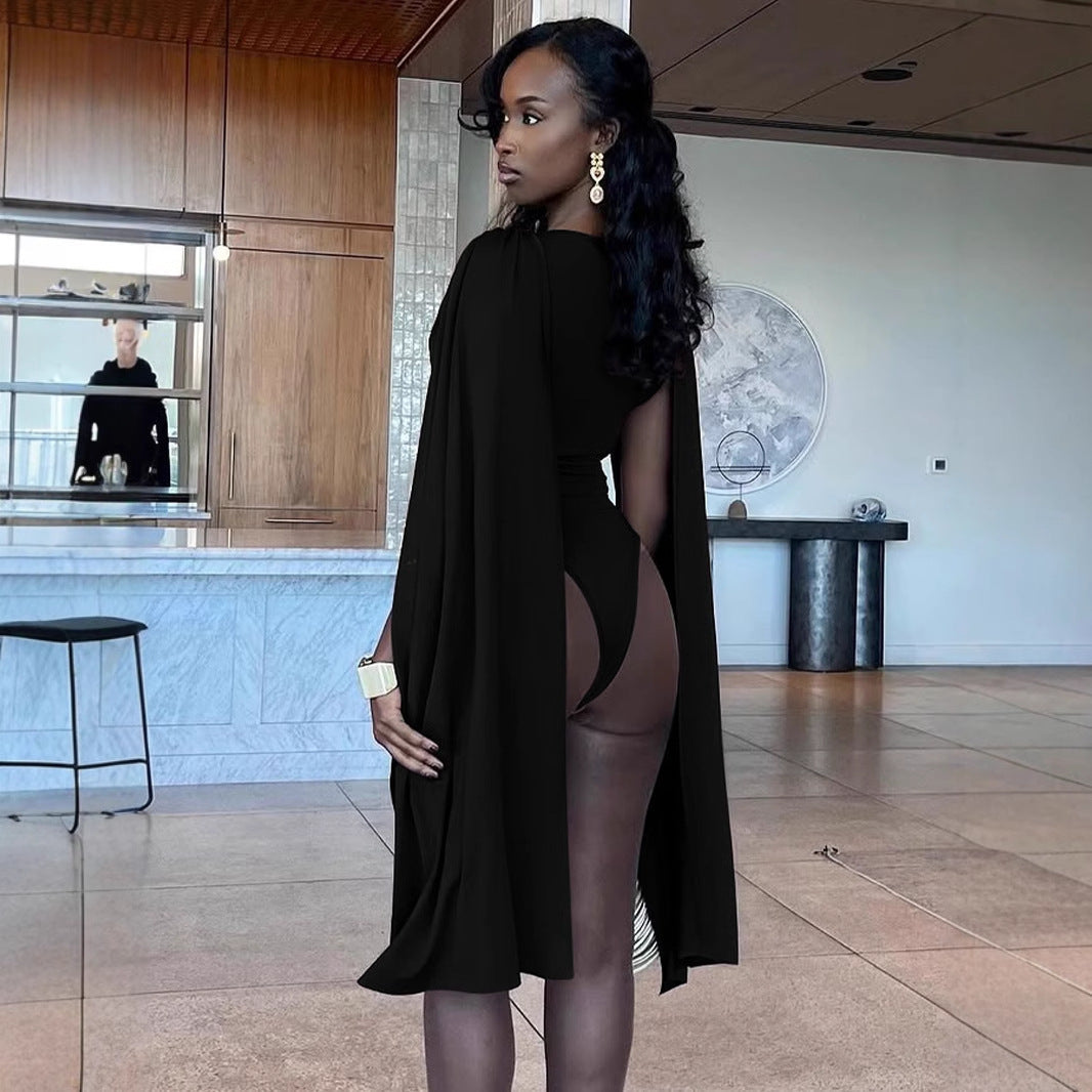 Symmetrical ribbon design high-waisted bodysuit for women