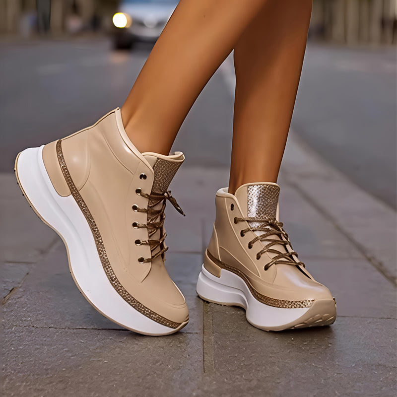 Glitter Detail Platform Sneakers