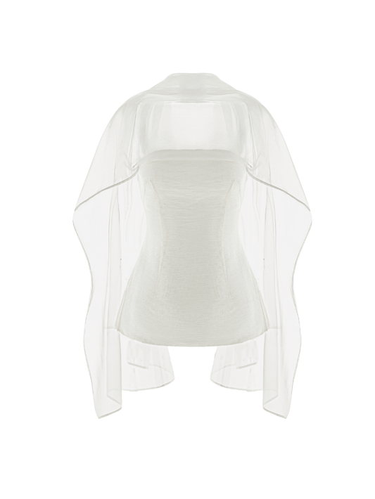 Ivory pleated top