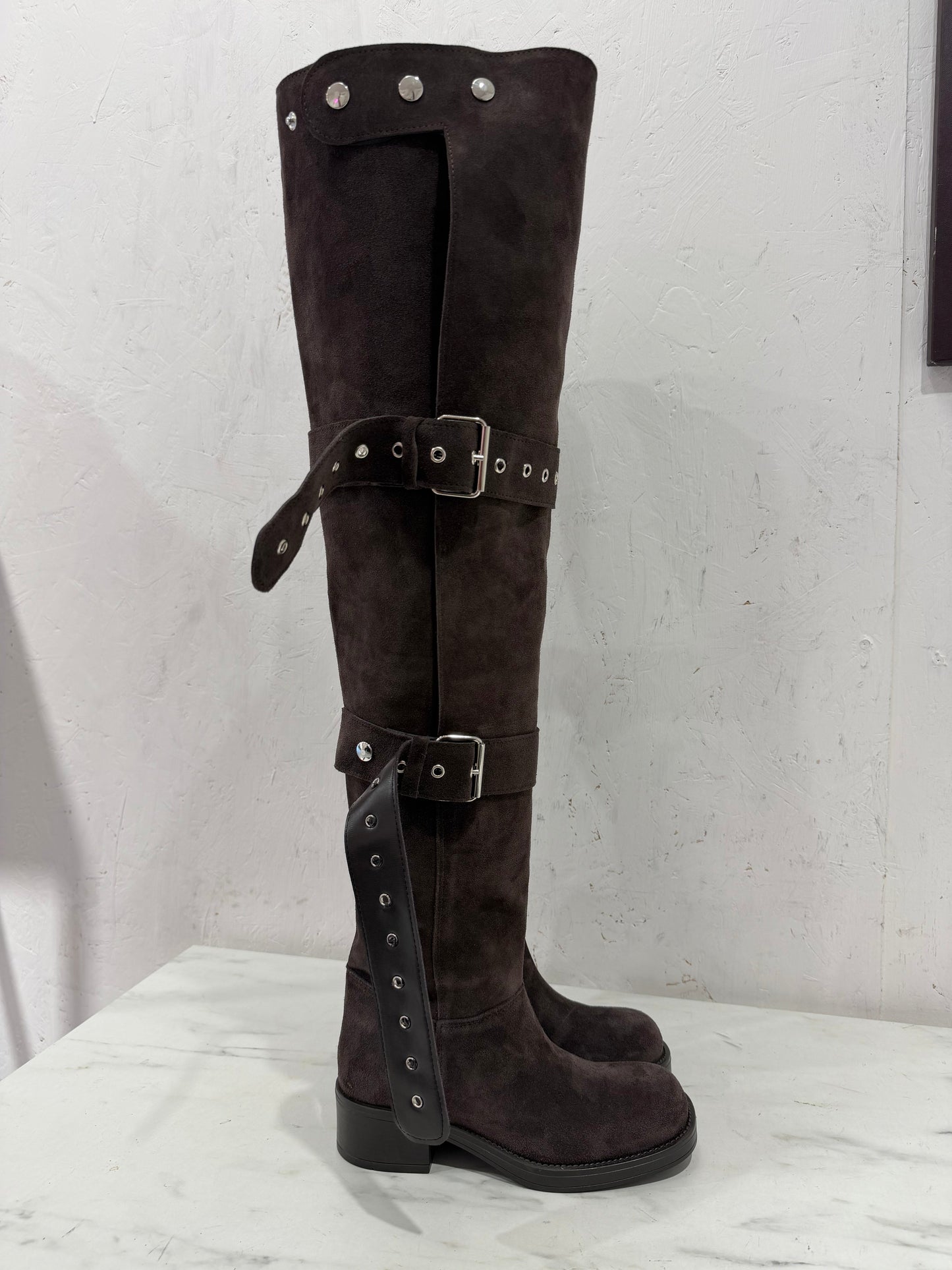 Hummer Chocolate Suede Boots