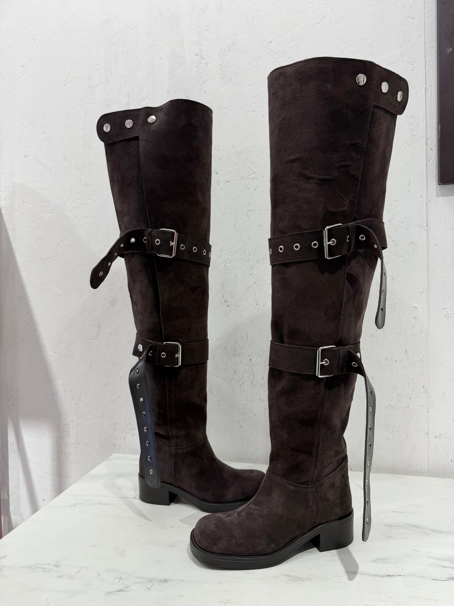 Hummer Chocolate Suede Boots