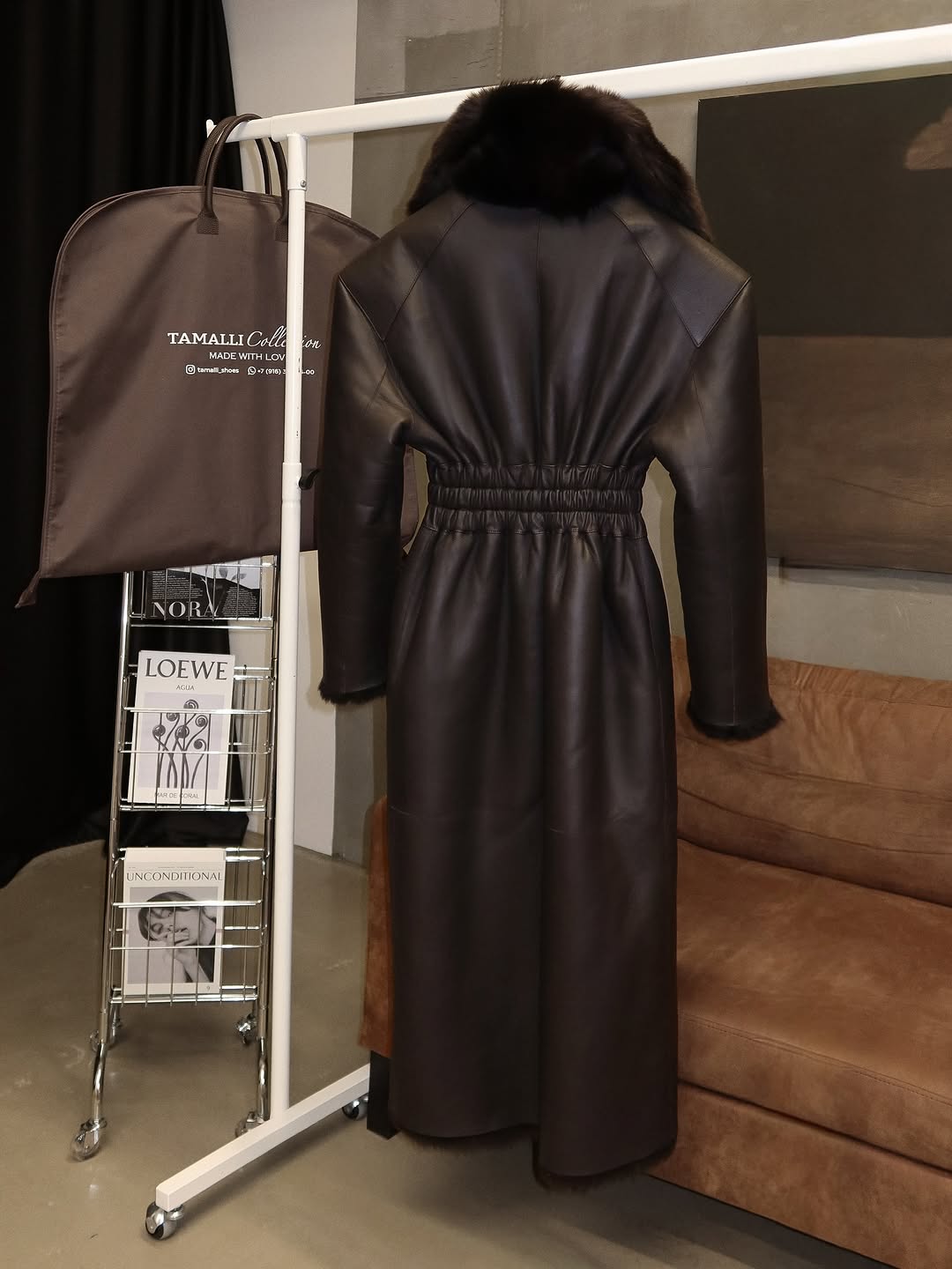 Double-sided slim-fit sheepskin coat