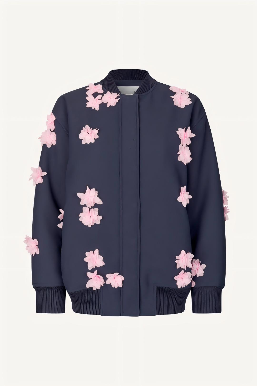 Floral bomber jacket