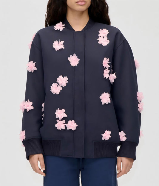 Floral bomber jacket