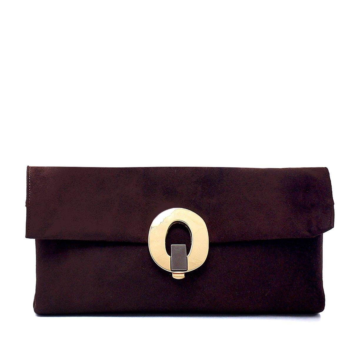 Coffee-colored women's handbag