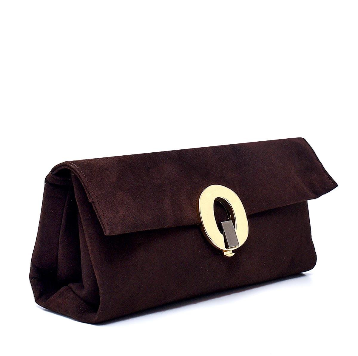 Coffee-colored women's handbag