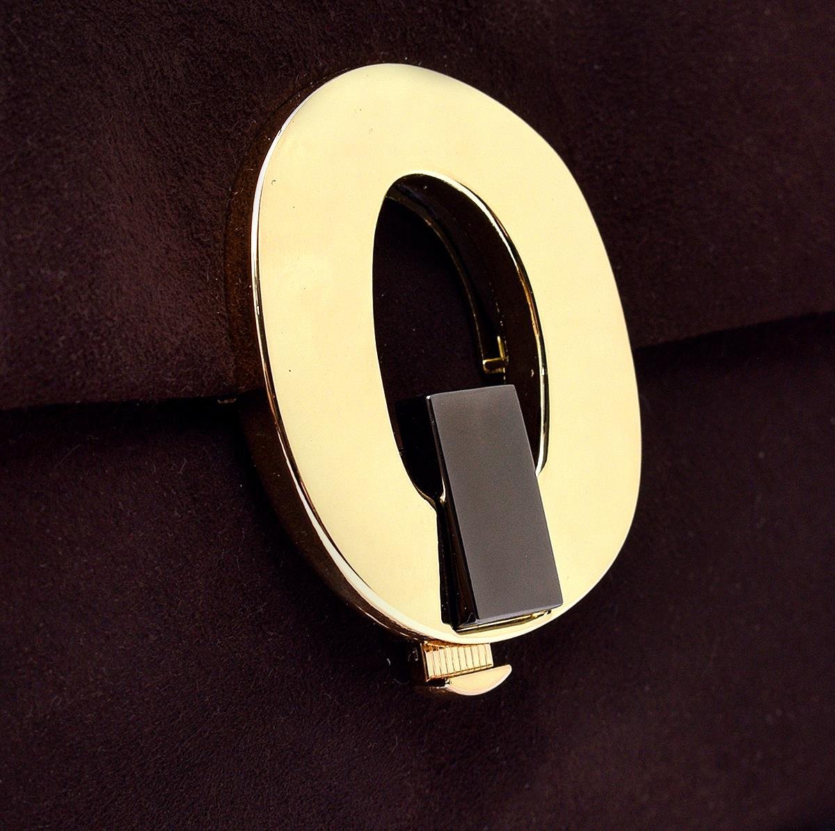 Coffee-colored women's handbag
