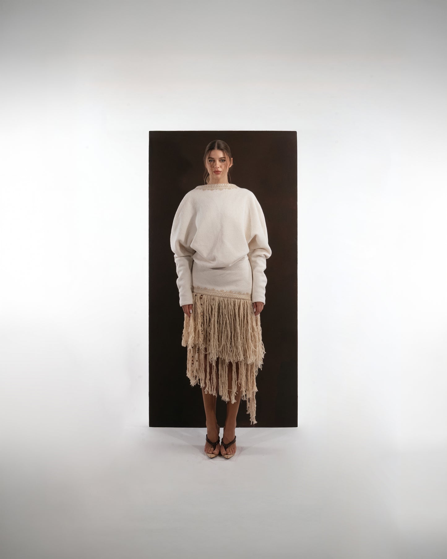Tassel wool dress