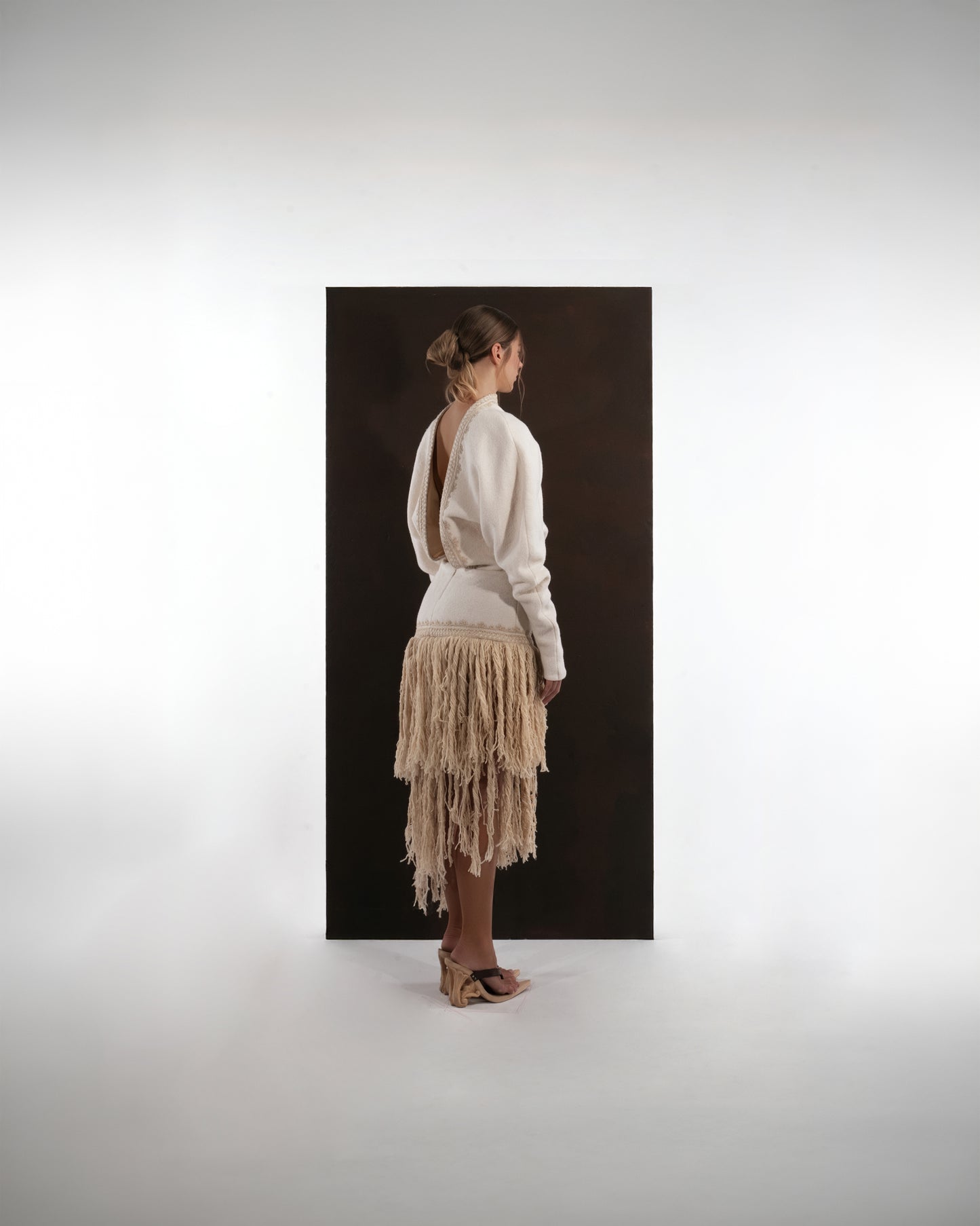 Tassel wool dress