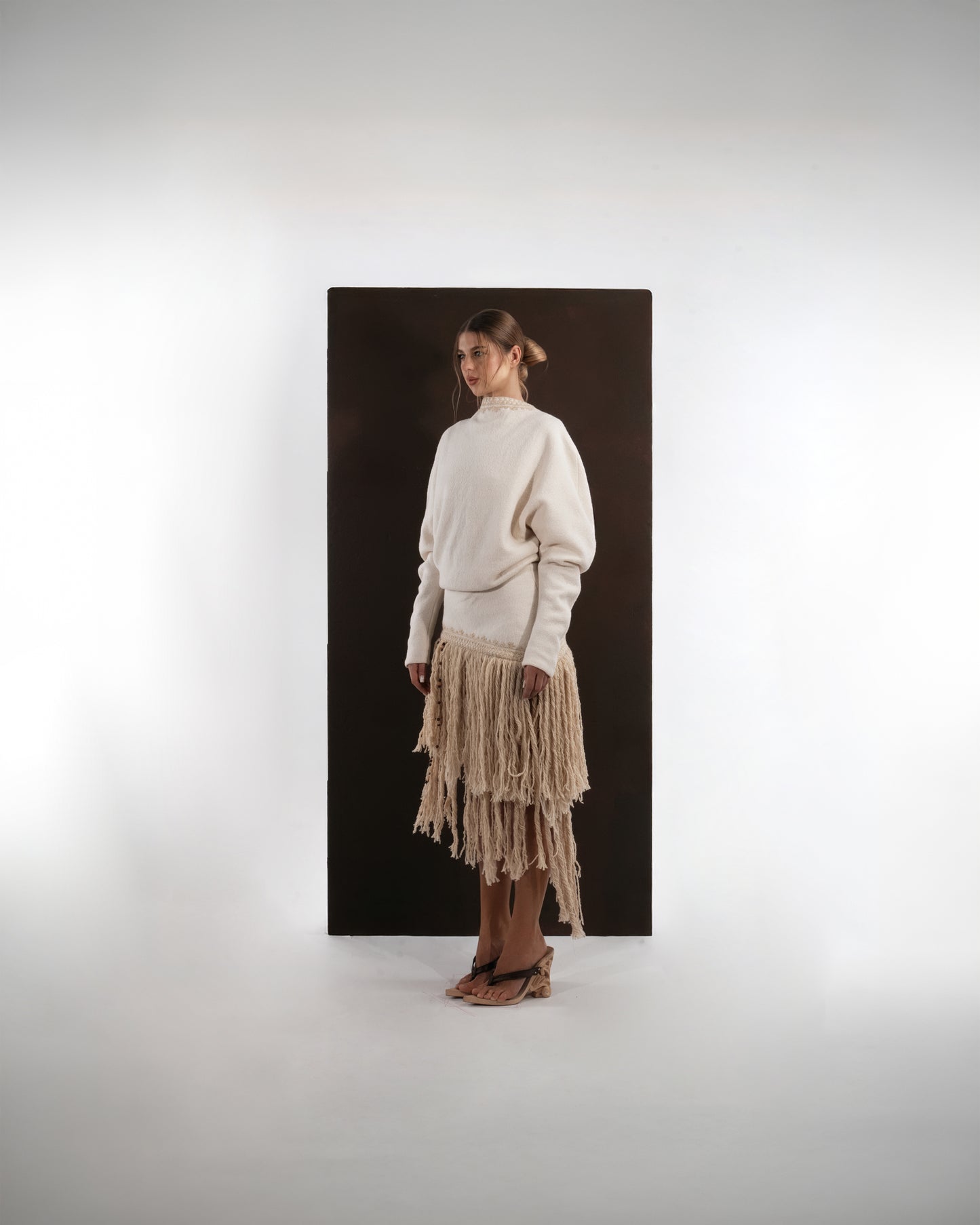 Tassel wool dress
