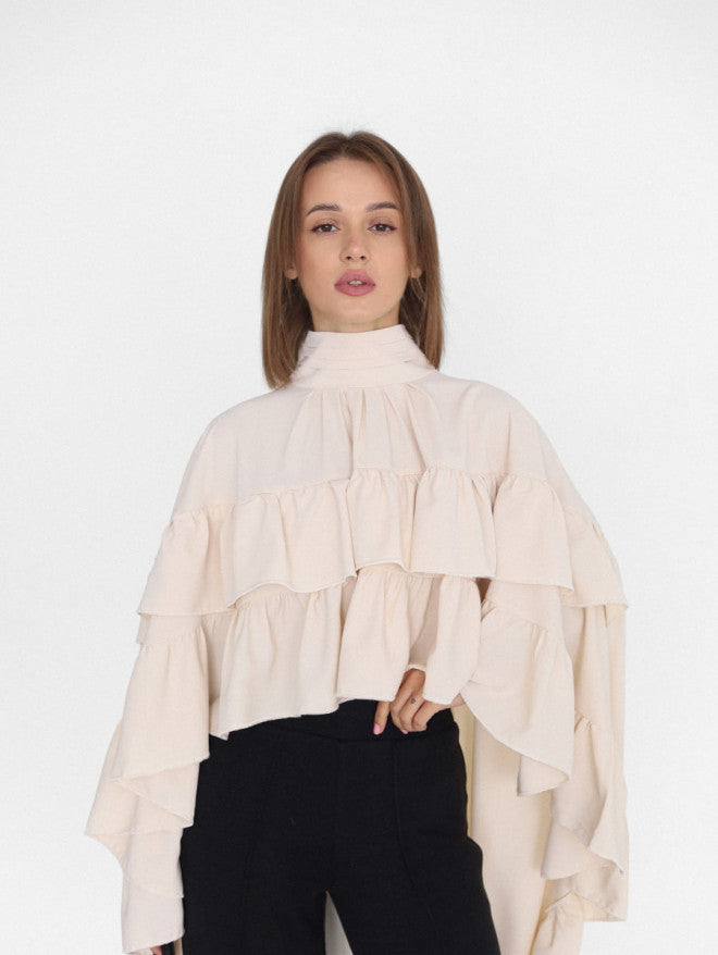 Ruffled waist corset