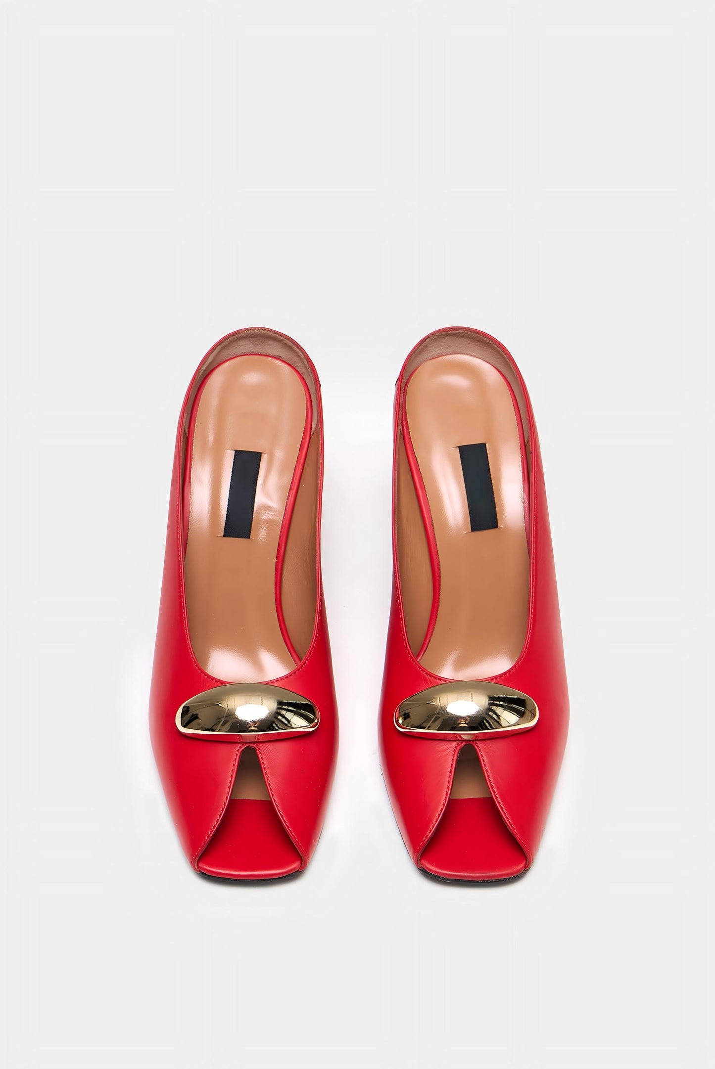 80mm Red Leather Clogs
