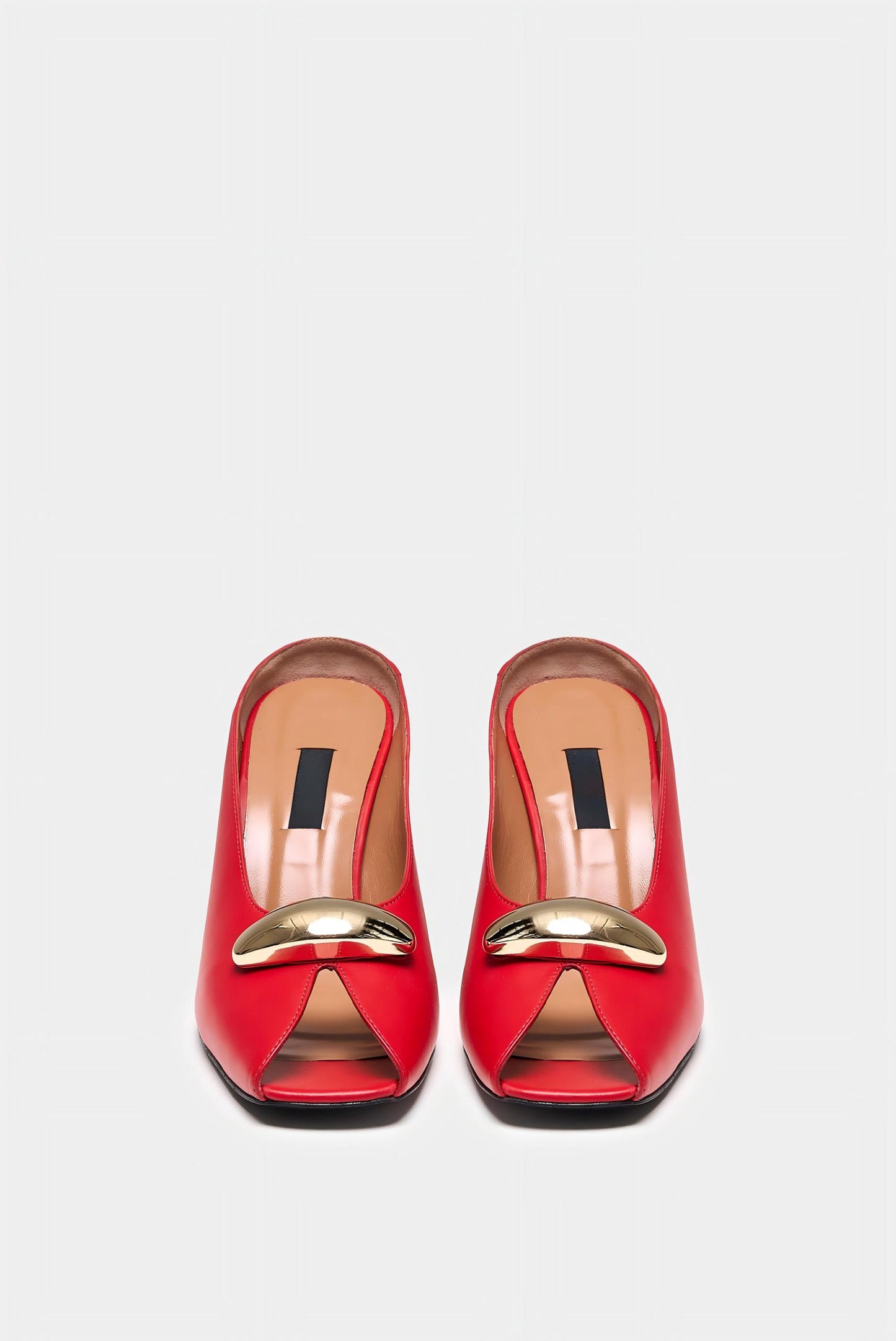 80mm Red Leather Clogs