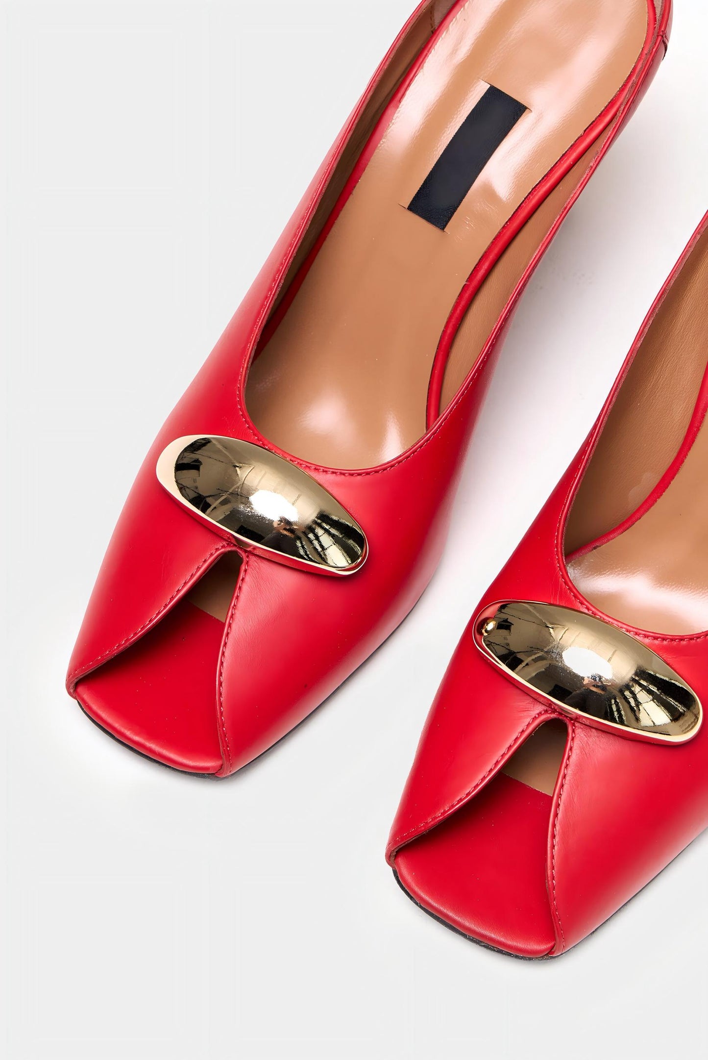 80mm Red Leather Clogs