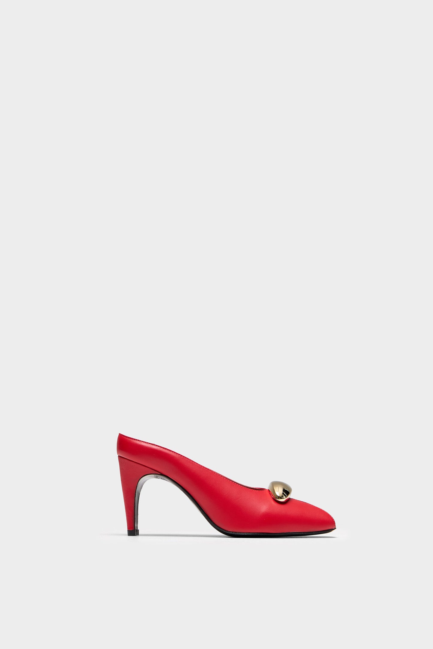 80mm Red Leather Clogs
