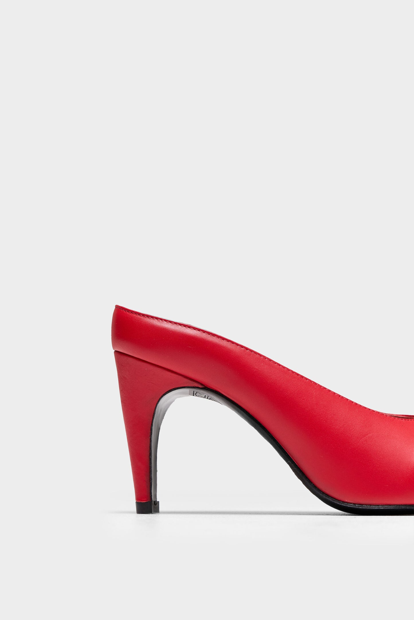 80mm Red Leather Clogs