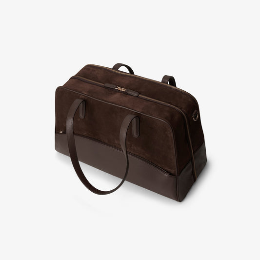 Suede luggage bag