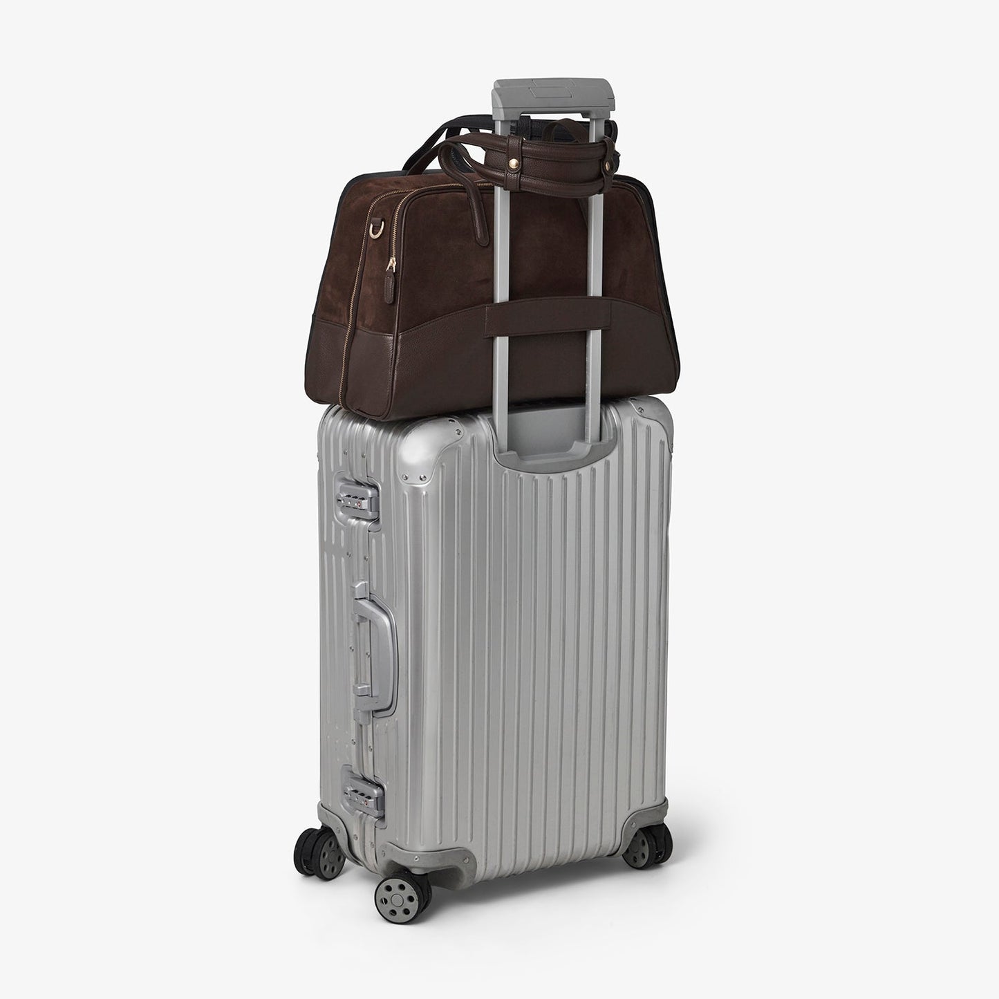 Suede luggage bag