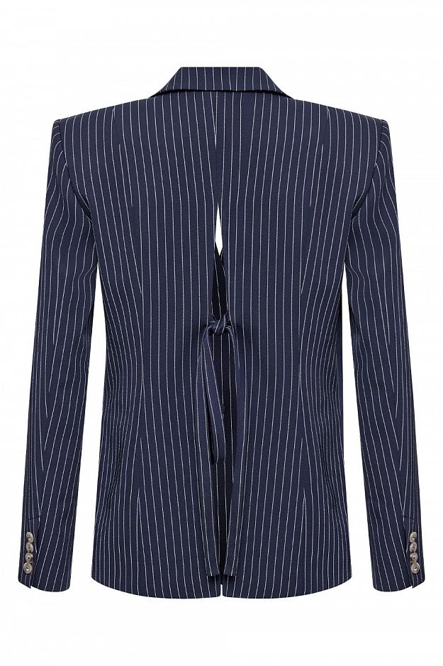 Backless striped jacket + trousers set