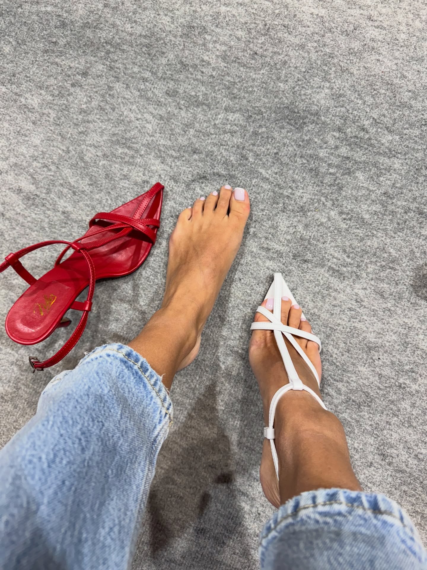 Pointed-toe stiletto heels
