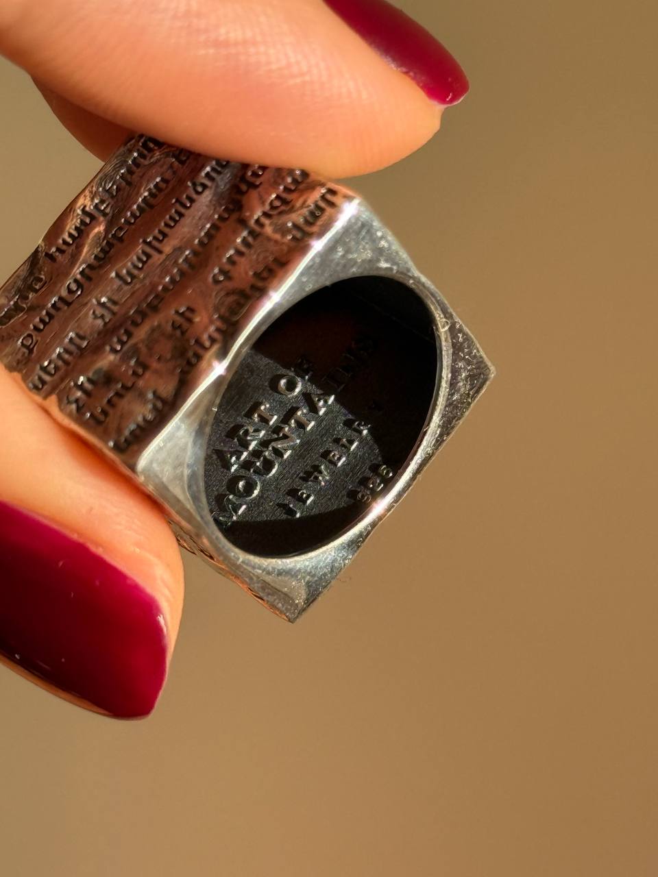 Love scripture cube ring