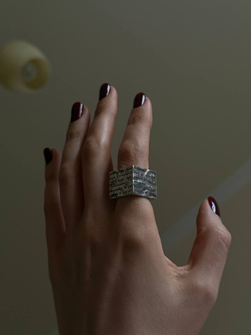 Love scripture cube ring