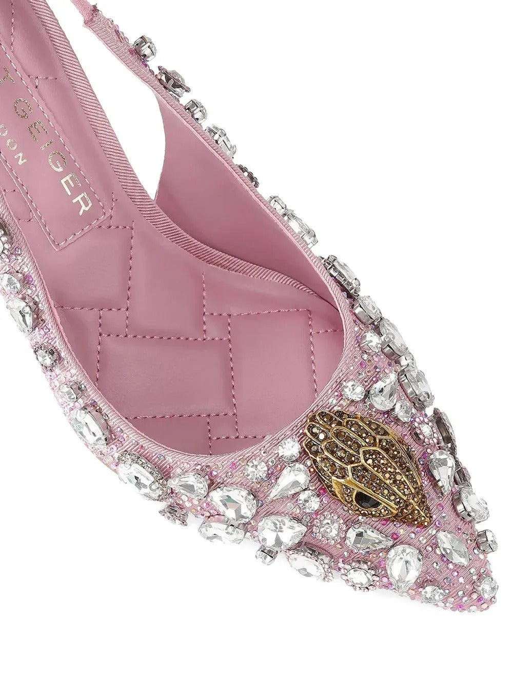 Crystal-embellished pumps