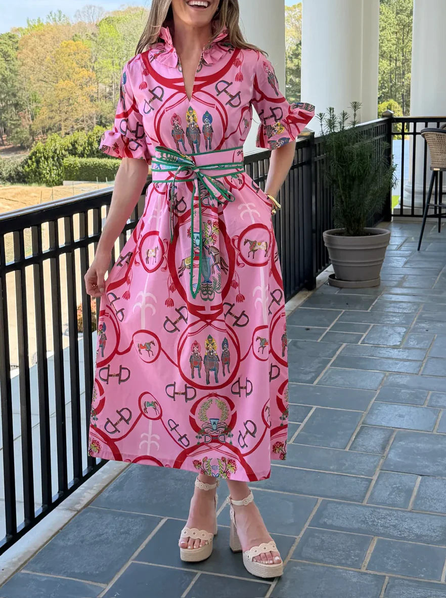 Print maxi dress