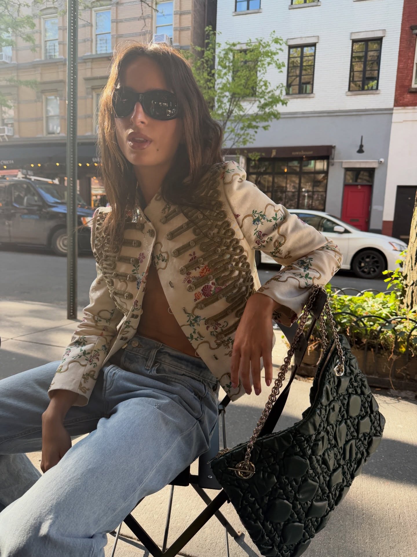 Women's Frogging Embroidery Floral Jacket in Multicolor
