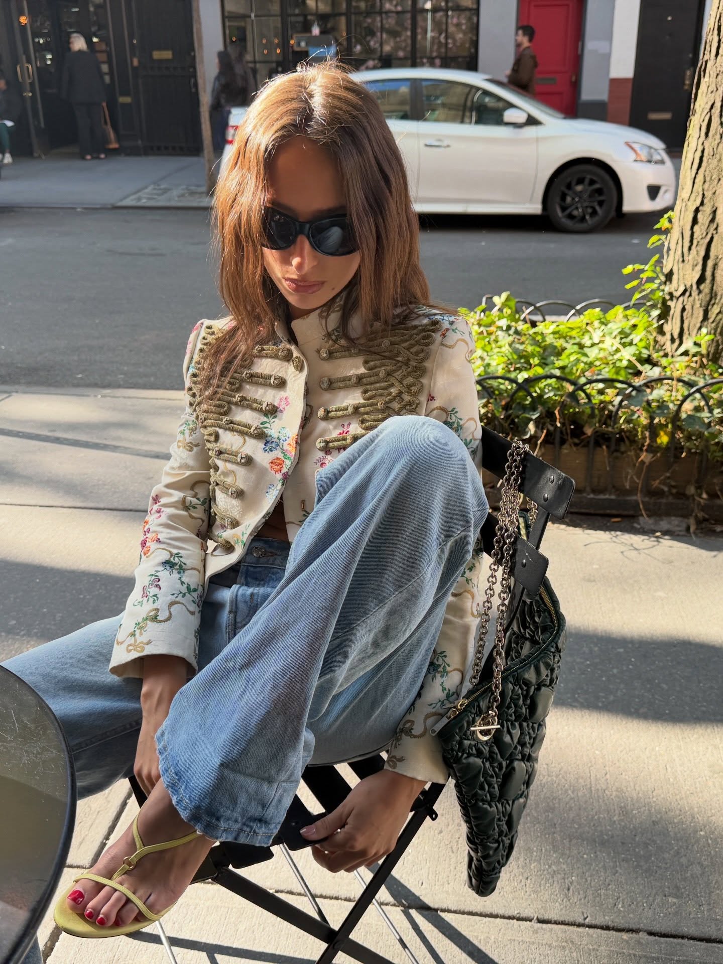 Women's Frogging Embroidery Floral Jacket in Multicolor