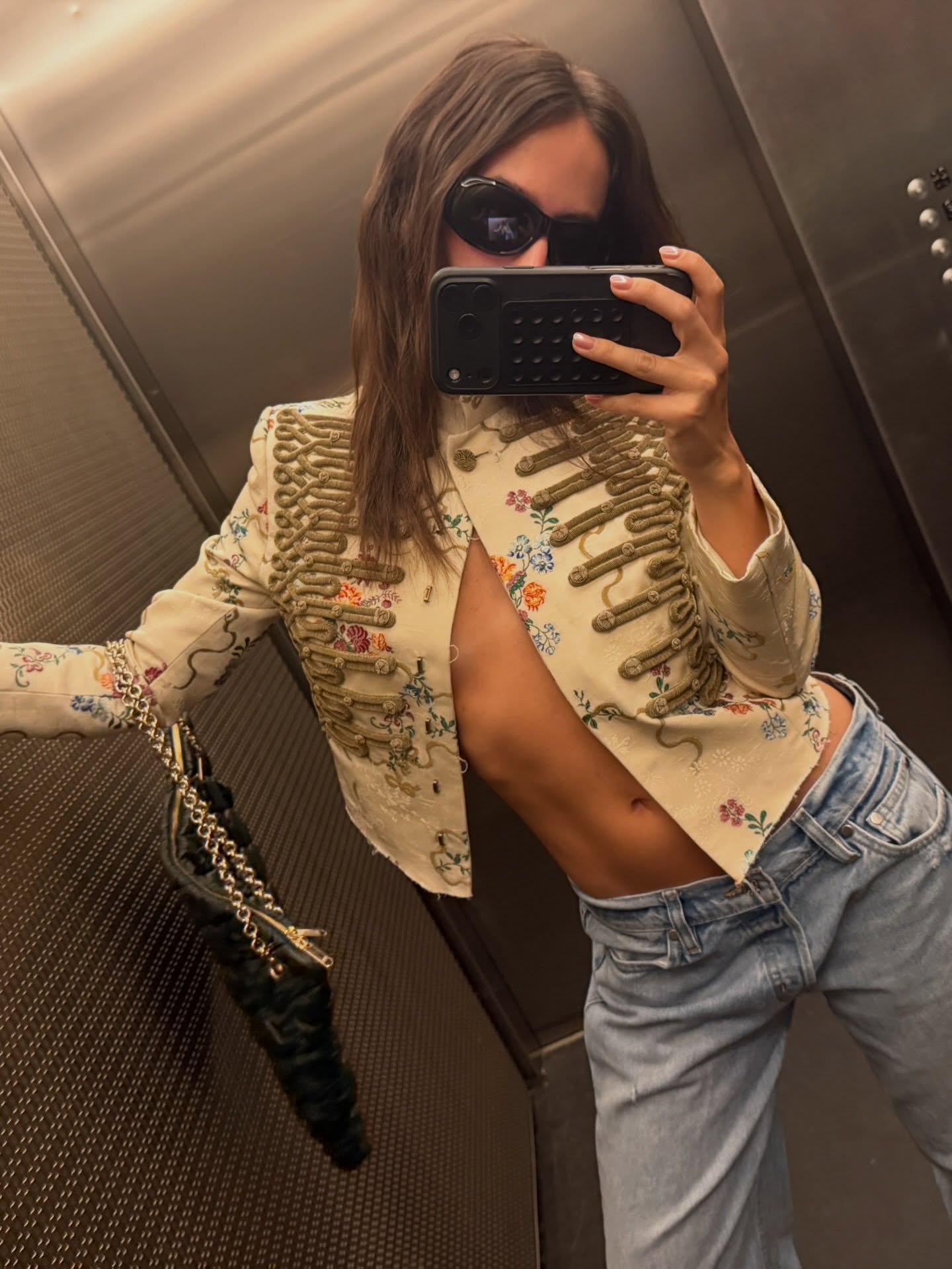 Women's Frogging Embroidery Floral Jacket in Multicolor
