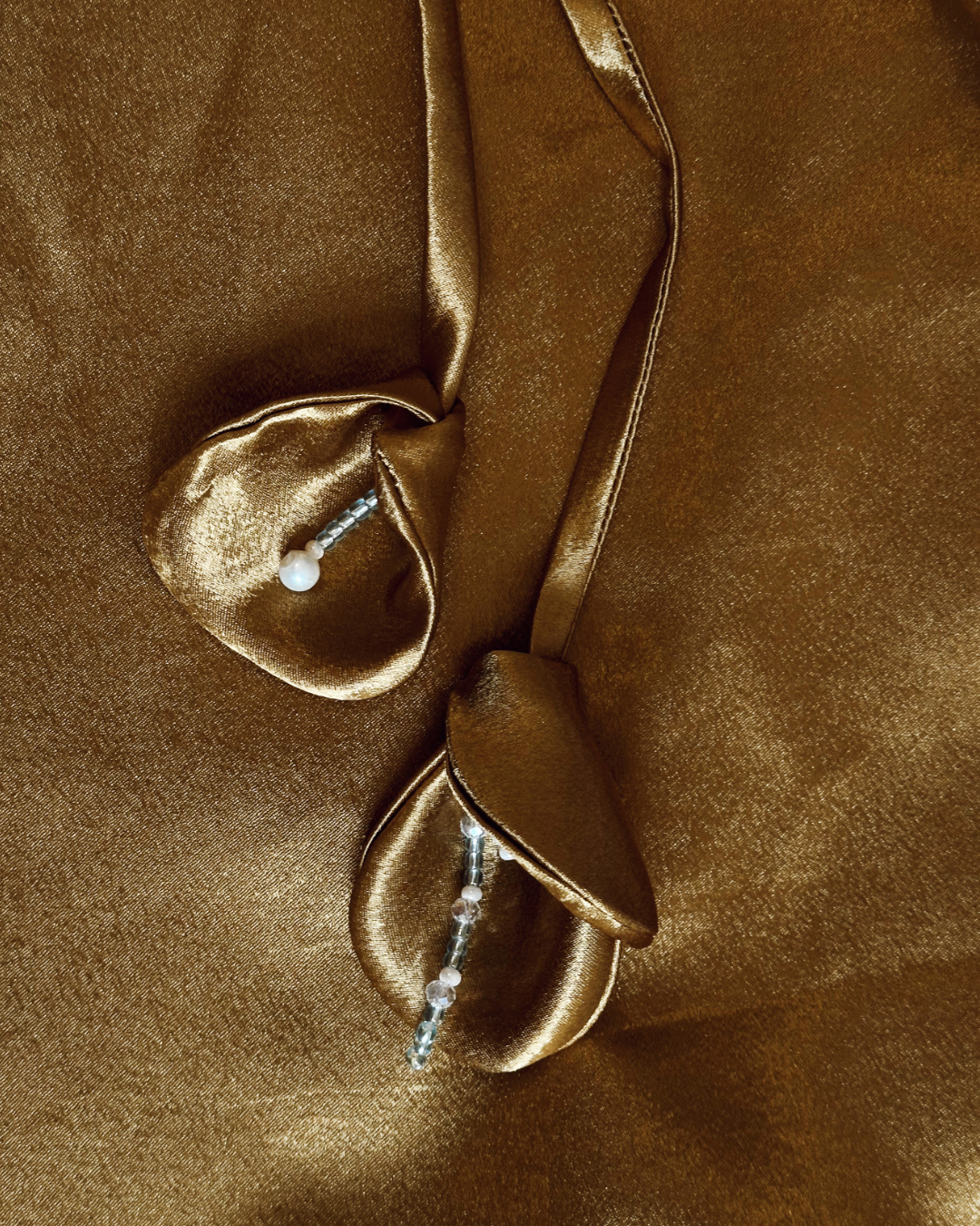 Halter - Gold Satin