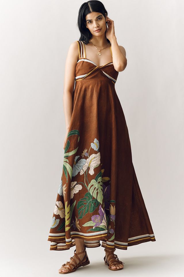 Linen Sleeveless Midi Sundress