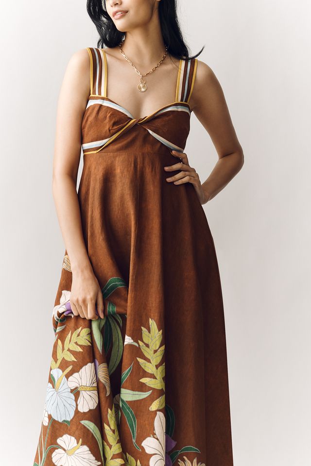 Linen Sleeveless Midi Sundress