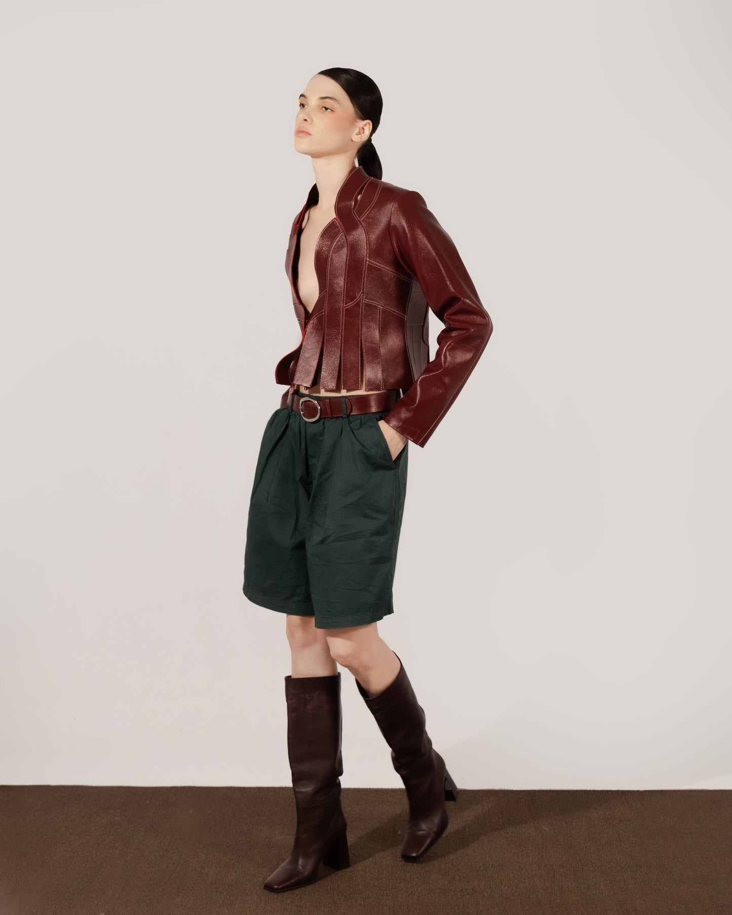 Leather Jacket Burgundy